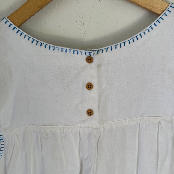 Lucky Brand Boho Linen Blend Dress Large - Picture 11 of 16